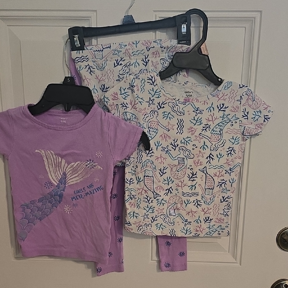 Carter's White and Blue Pajama Set